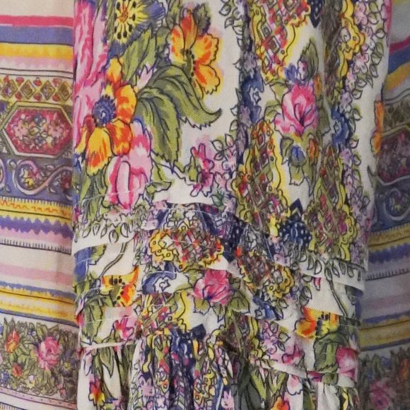 Maeve Anthropologie Ceresco Floral-Print Peasant Blouse - Picture 9 of 12